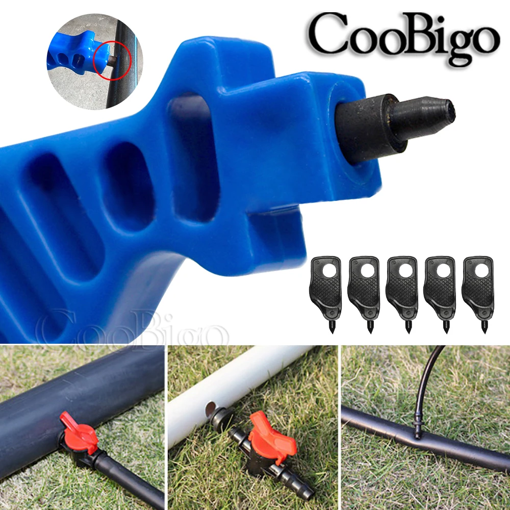 4mm Hole Hose Pipe Puncher Garden Drip irrigation Tubing Opener Gardening Micro-spray Nozzle Dripper Driller Insertion Tool 1pcs