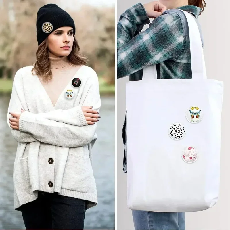 

Прозрачные акриловые пуговицы для значков для изготовления бейджей на заказ и швейных проектов, одежда, детали для самостоятельного изготовления