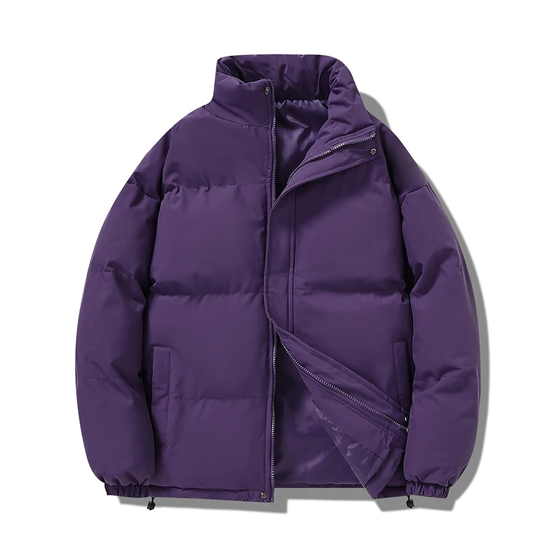 Kurtka męska outdoorowa, sportowa, kempingowa, uniwersalna, modna, podróżna, biznesowa, wiatroodporna, gruba i ciepła, jednokolorowa, bawełniana.