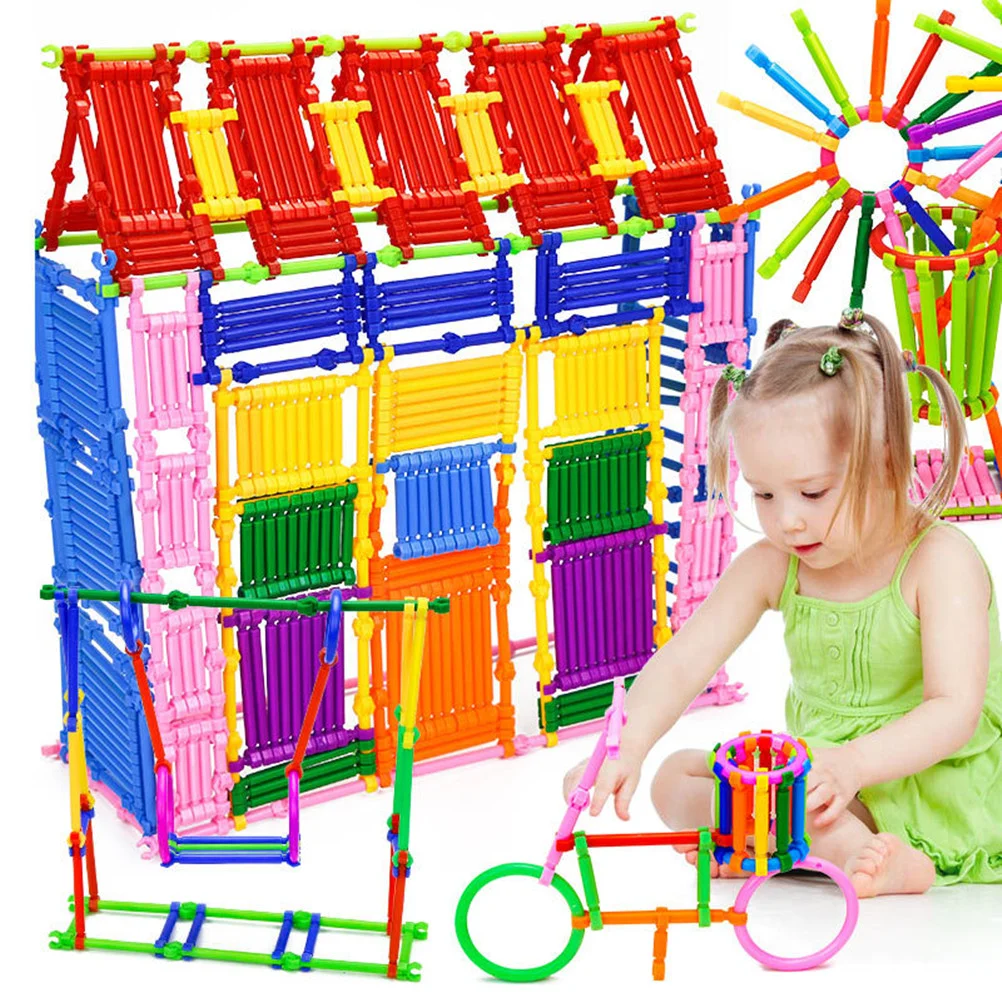 500 Pieces DIY Building Blocks Creative Intelligence Toys 3D Puzzle Educational Toy Set Random Color