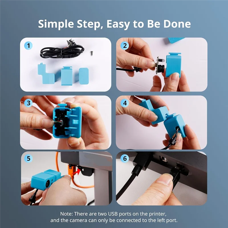 Cámara de impresora 3D para impresora 3D Kobra 3/Kobra 2 Pro/Plus/Max, supervisión remota de vídeo en tiempo Real