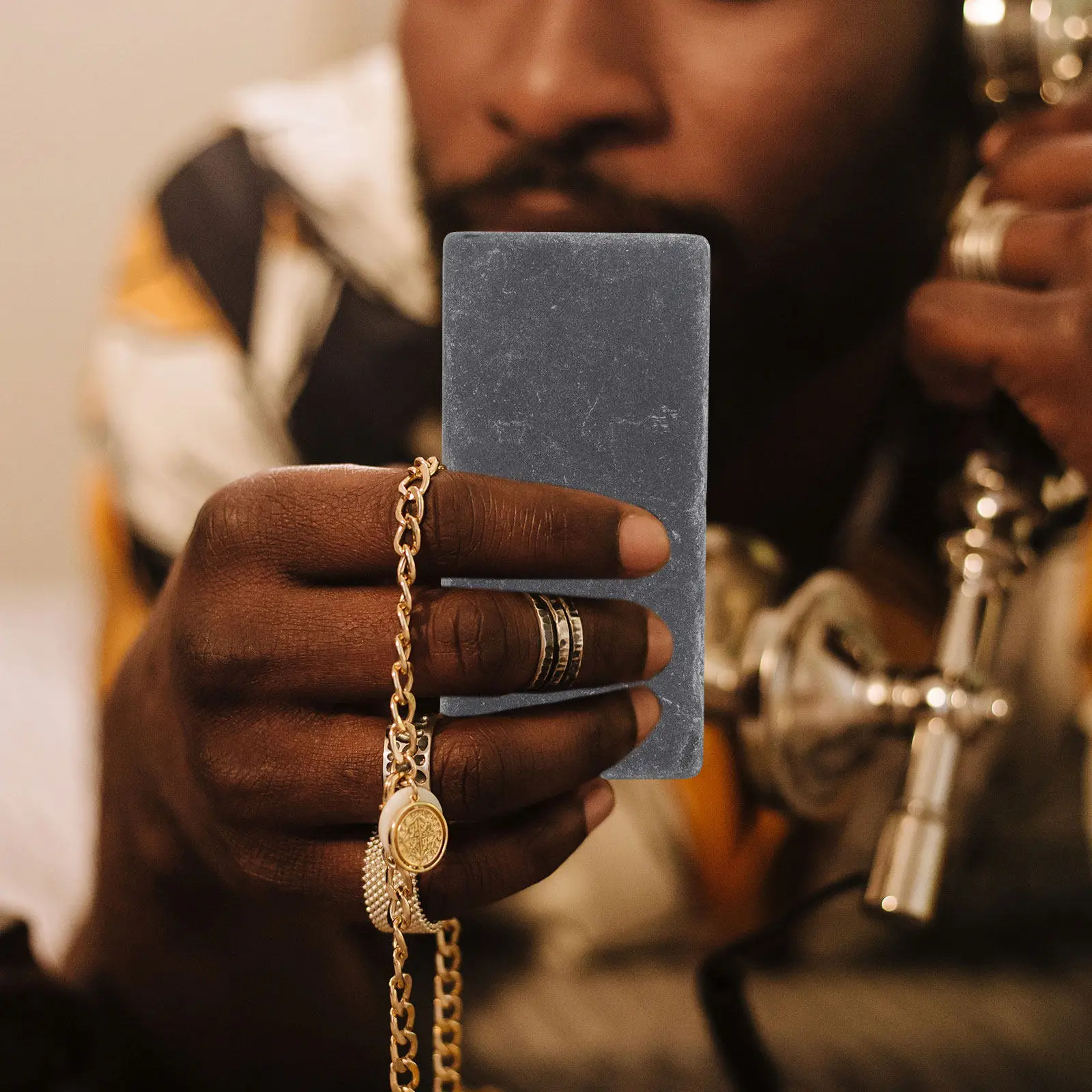 

Gold Testing Stone Jewelry Tester Metal Purity Acid Scratch Tool for Gold Silver Platinum Fits Jewelers Collectors 4x2