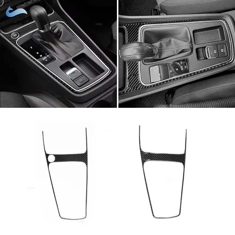 

Soft Carbon Fiber For Seat Leon 2017 2018 2019 Car Styling Interior Center Console Gear Shift Panel Outer Frame Cover Trim