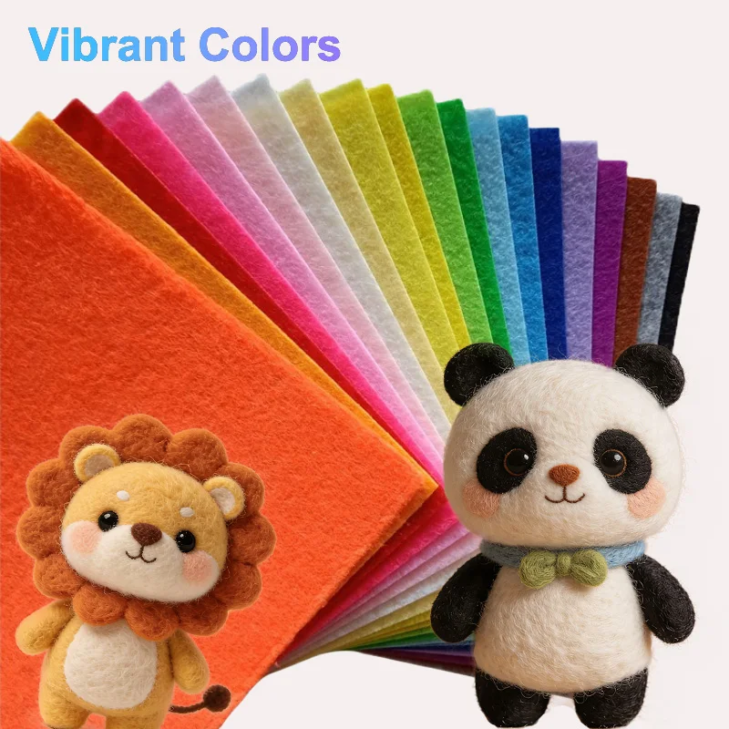 20×30 cm thin and durable felt fabric, available in various colors, is suitable for handicrafts making, DIY crafts and sewing.