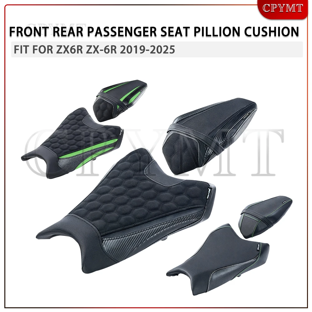 

Motorcycle Front Rear Passenger Seat Pillion Cushion Fit for ZX6R ZX636 ZX-6R 636 2019 2020 2021 2022 2023 2024 2025