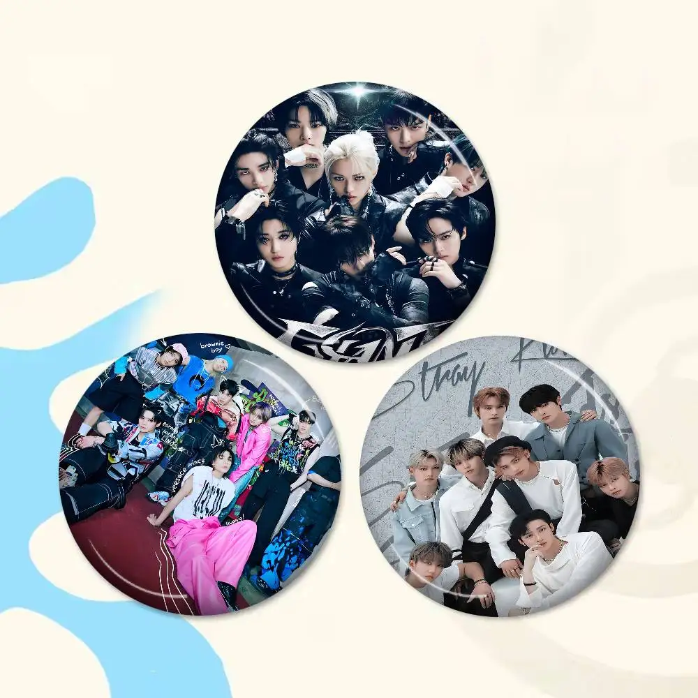 Popular Kpop S-Stray K-Kids 58mm Animals Funny Brooches Badge Backpack Clothes Gift Accessory view 2