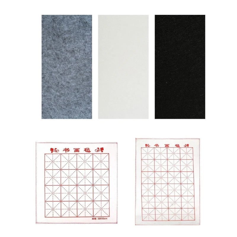 Chinese Drawing Felt Mat Xuan Paper Gridded Painting Felt Desk Pad for Painting Practice Chinese Dropship