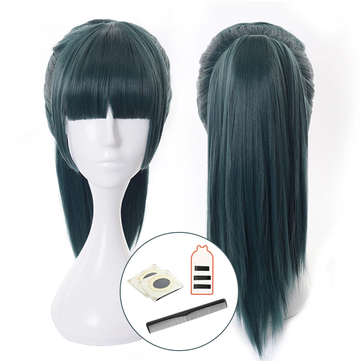 

HOLOUN Jujutsu JJK Anime Maki Zenin Cosplay Wig Rose Net Synthetic Fiber Adjustable Size Halloween Christmas Party