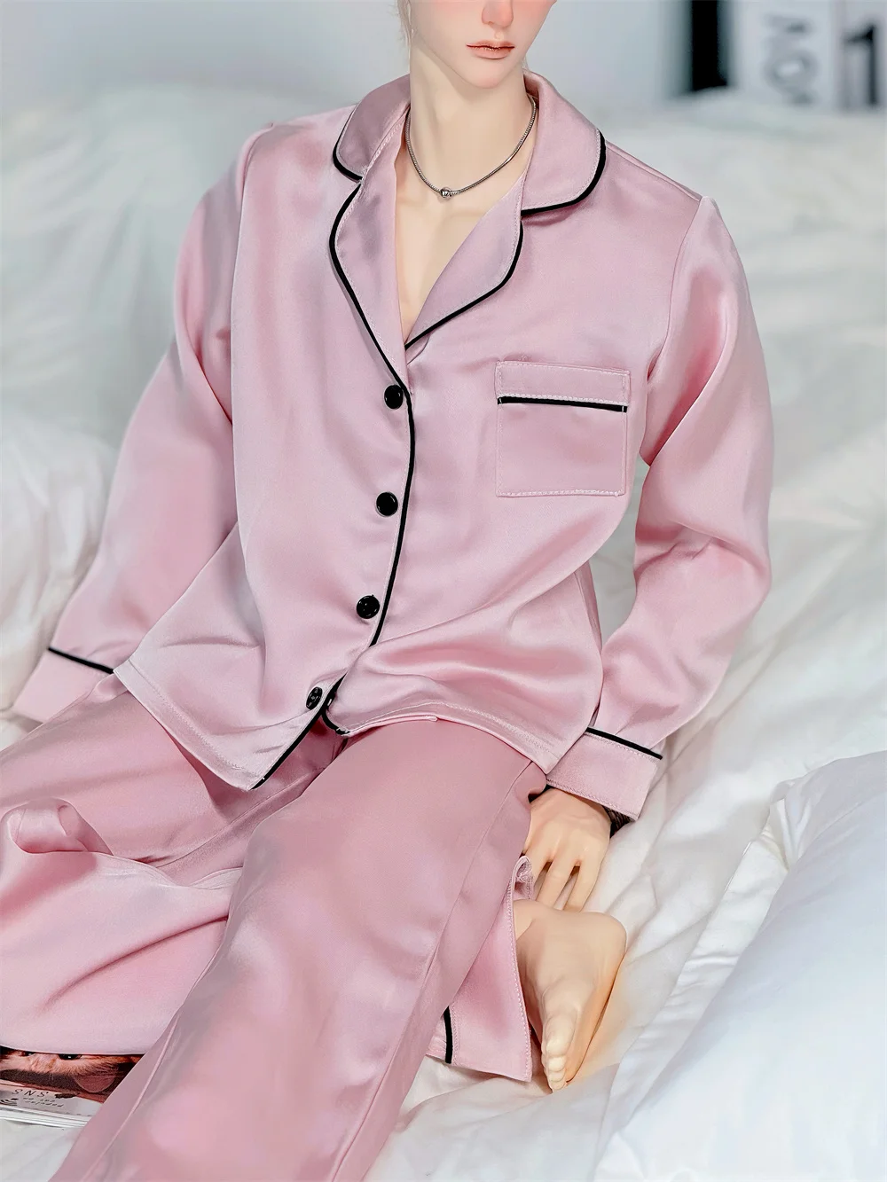 ID75 Pyjamas Vielseitiger, entspannter, mehrfarbiger Pyjama Spot-Inventar Unisex-Langarm-Set Loungewear BJD-Kleidung Puppenzubehör