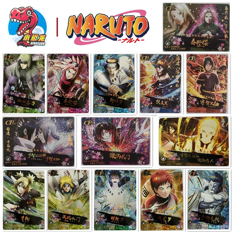 Little Dinosaur Eleven Bullets Cp-Series Naruto Anime Characters Uchiha Itachi Minato Collection Card Christmas Birthday Gift