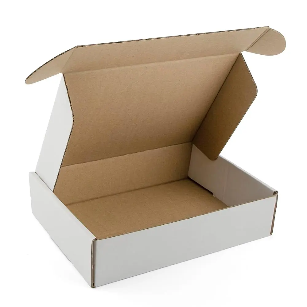 

Mat Board Center, 8x6x2 White Sturdy Shipping Box, Corrugated Mailers for Small Business, Cardboard Mailing, Product Packing