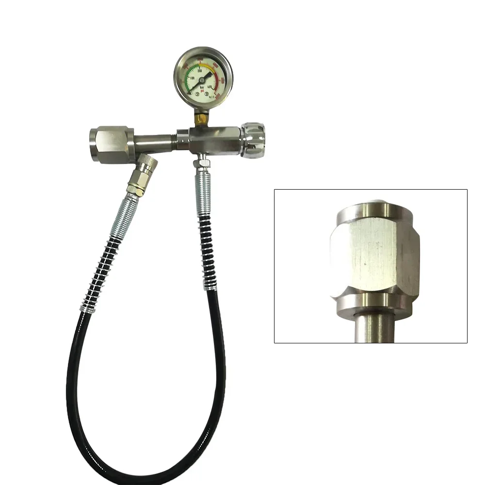 

Refill Charging Connector Valve Dive Oxygen Tank Air Filling Adapter