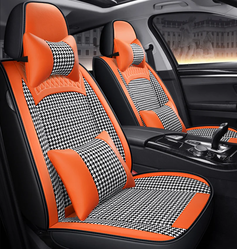 PKQ High-end Suede Leather Car Seat Cover All season/Breathable/Breathable Skin Car Seat Protector, Seat Cushion for Most Car