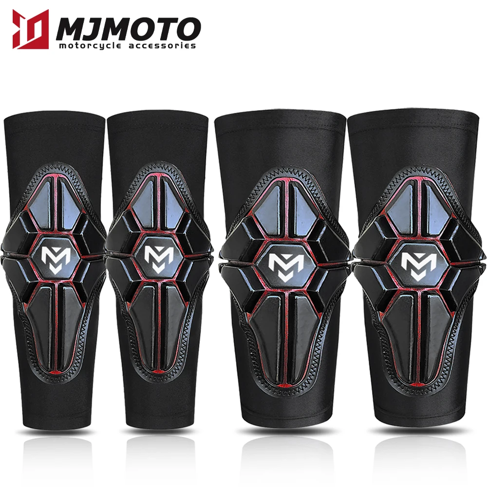 MJMOTO Summer Motorcycle Elbow Knee Pads Children Quick-drying Motocross Elbow Pads Anti-fall Motorbike Kneepad Breathable Child