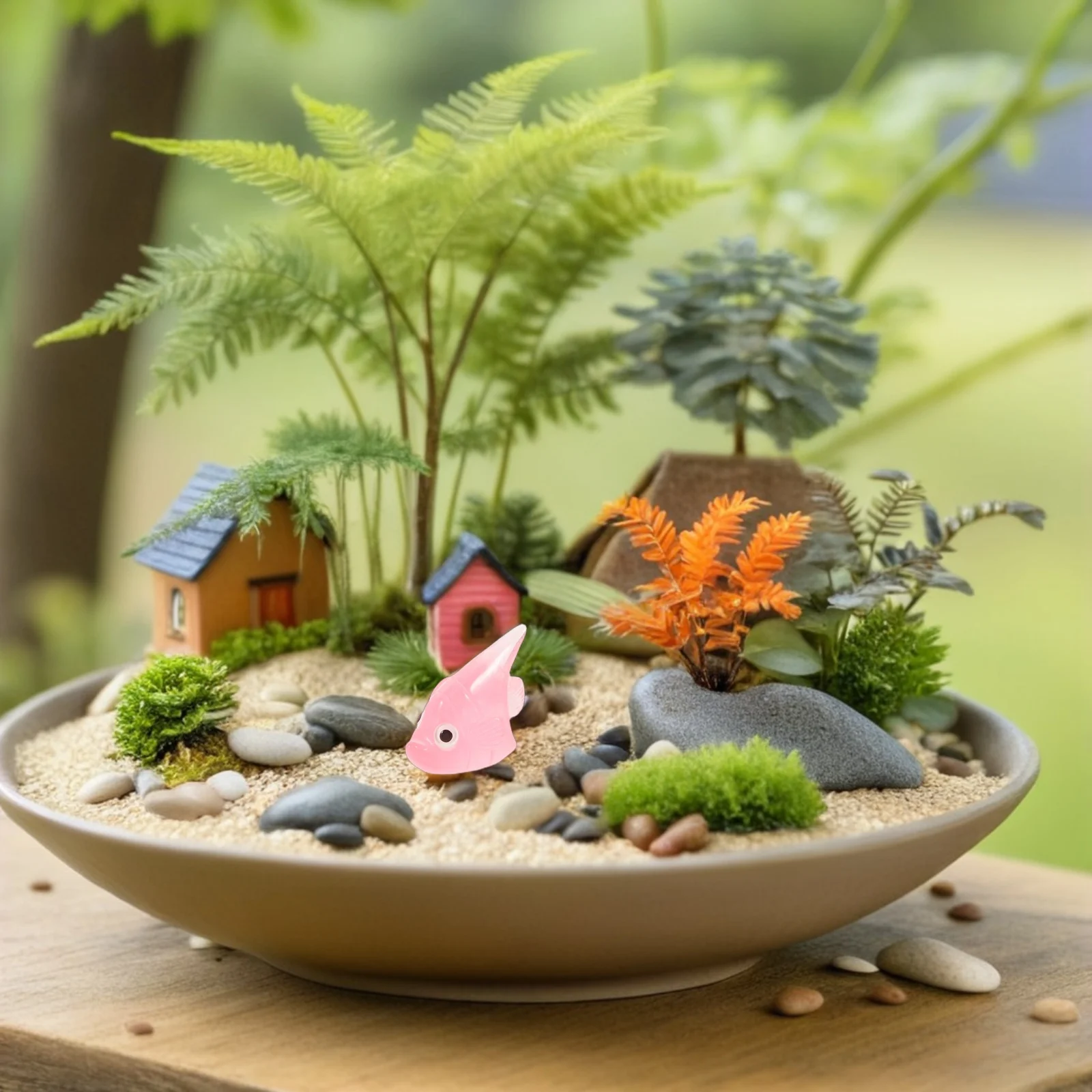 

50Pcs Mini Resin Ocean Animals for Micro Landscape Ecological Bottle Glow in The Dark Marine Figurines Decor Suitable for Bonsai