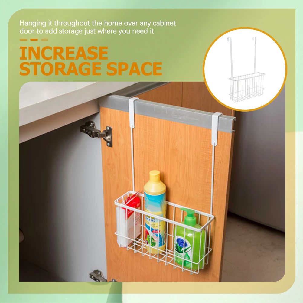 

Over Cabinet Door Organizer Heavy Duty Wall Basket For Kitchen Bathroom Storage Wire Baskets Space Saver Hanging Storage