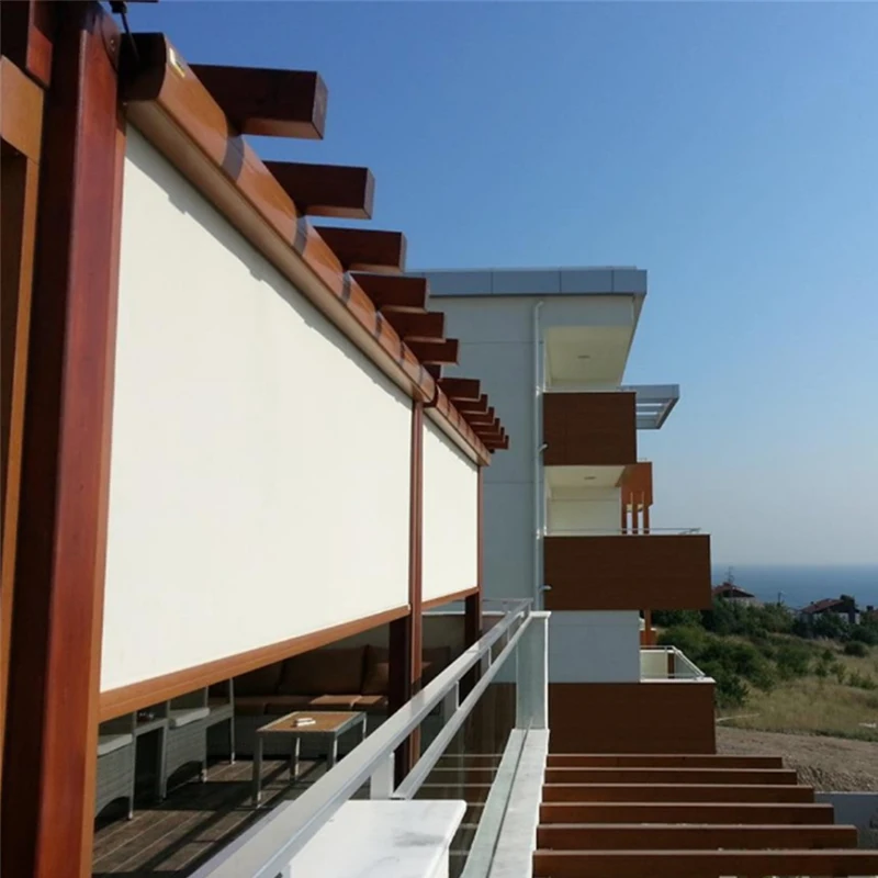 Automatic External Motorized Window Control Zip Screen Outdoor Blinds Automatic Outdoor Roller Blinds Outdoor Rollup Shade Patio
