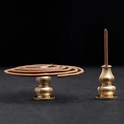 1pc Alloy High 25mm With Incense Plug Copper Incense Holder,Can Be Fixed Incense Sticks And Coil,Portable Incense Burner Censer