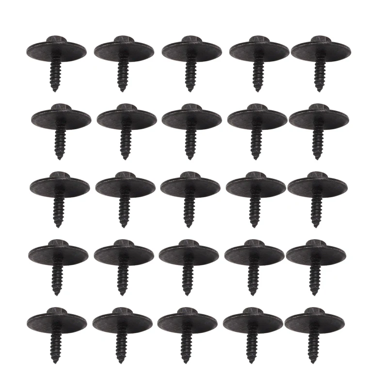 50Pcs Undercar Engine Shield Sheet Screw Black Fit for Mercedes Benz 2019900536