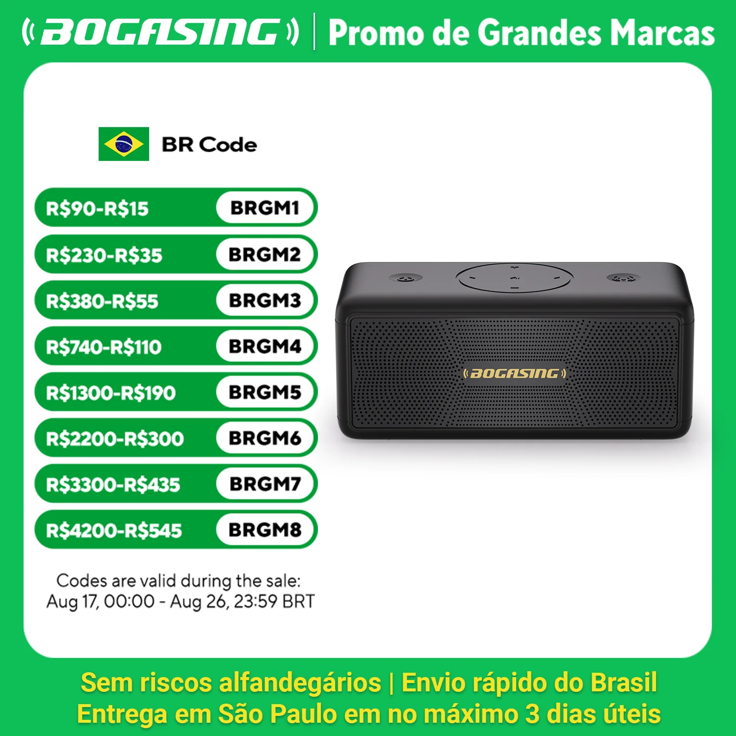 BOGASING M5 caixa de som bluetooth 40W Bluetooth 5.3 Alto-falantes sem fio com som surround de 360 graus caixa de som portátil bluetooth,caixa de som para pc, IPX7 à prova d'água, tempo de reprodução de 30H