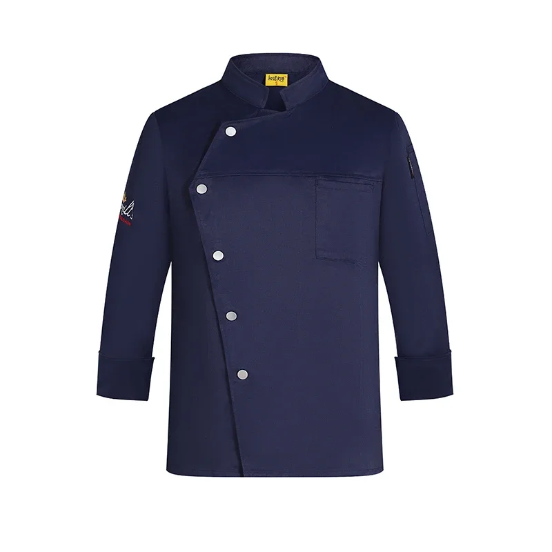 Uniforme de Chef para hombre y mujer, chaqueta de cocinero para restaurante, panadería, ropa de camarero