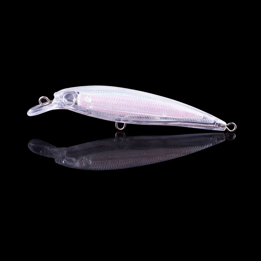 

Hanlin 10/20pcs Unpainted Minnow 9CM 6G Fishing Lures Artificial Hard Plastic Baits Blanks Floating Holographic Inside Tackle