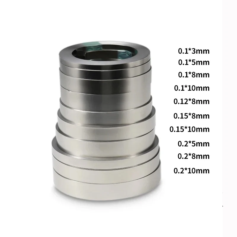 Taśma do zgrzewania punktowego niklowana, 10 m/rolka, o wysokiej przewodności, stalowa, do złączy pakietów akumulatorów litowo-jonowych 18650 21700