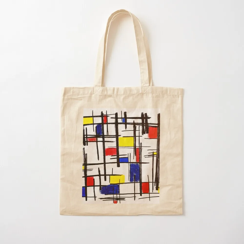 Mondrian Minimalist De Stijl Modern Art ? epitomegirl Tote Bag shopping bag logo Portable shopping bag Lady bags