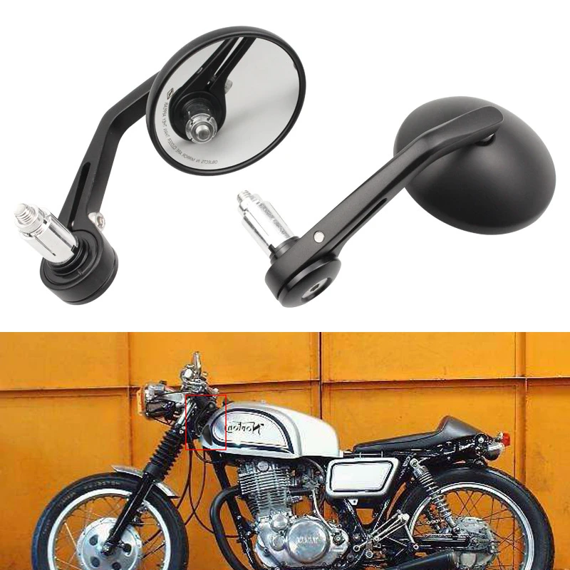 Universal modified retro motorcycle handle rearview mirror/reverse mirror/reflector circular universal