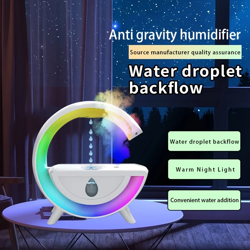 

Anti-gravity Humidifier Atmosphere Light Dazzling Light Water Drop Backflow Creative Household Fog Quantity Desktop Office Bedro