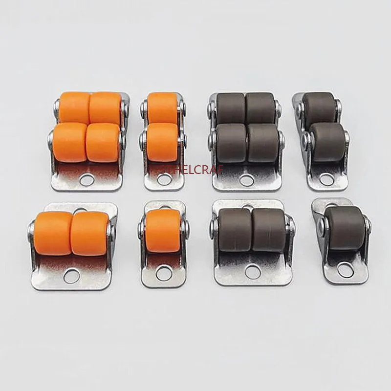 

4Pcs Furniture Casters 0.5-inch Directional Roller Cabinet Drawer Pulley Office Furniture Hardware Desk Chairs Sliding Wheels