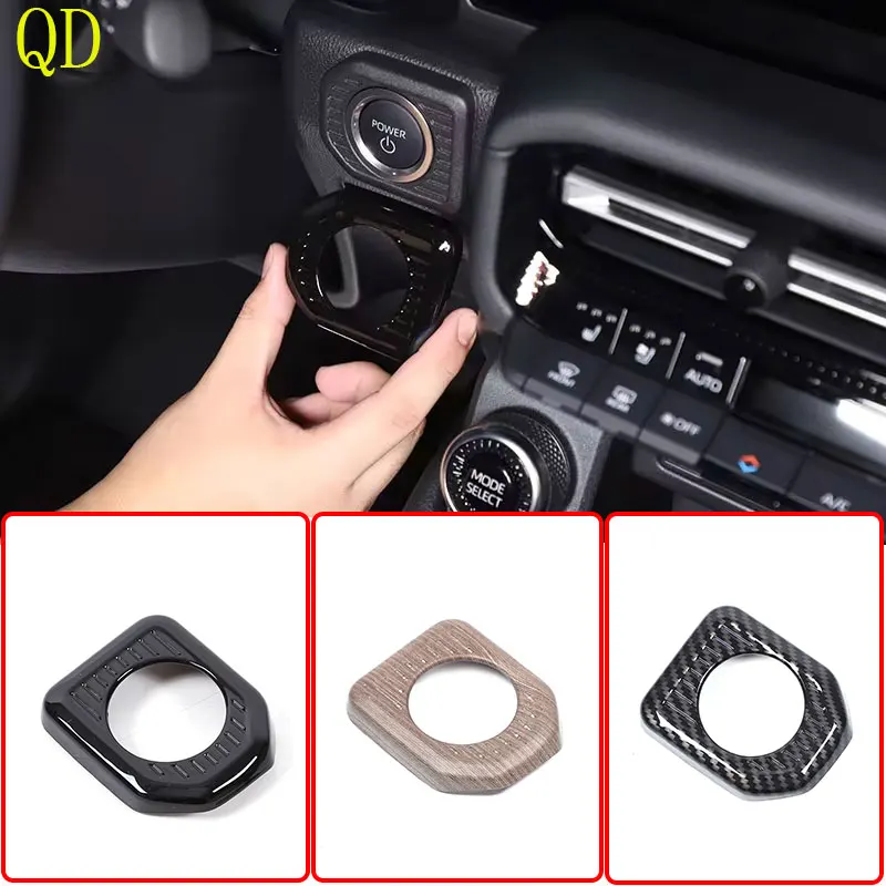 

For Toyota Land Cruiser Prado 250 LC250 2024+ ABS black car styling car one-button start button sticker car interior accessories