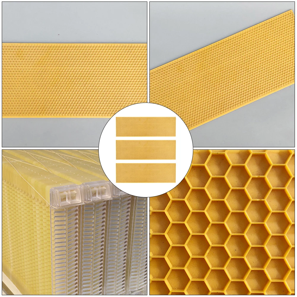 

3pcs Honeycomb Foundation Beehive Accessories Plastic Bees Base Deep Beekeeping Nest Beeswax Durable Practical Tool Hive Base