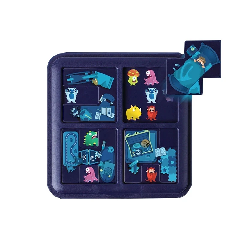 Monster Jigsaw 60 Challenges Puzzle Hide and Seek Game Toys with Solution Strategy Board Games Training Toy Children Gift