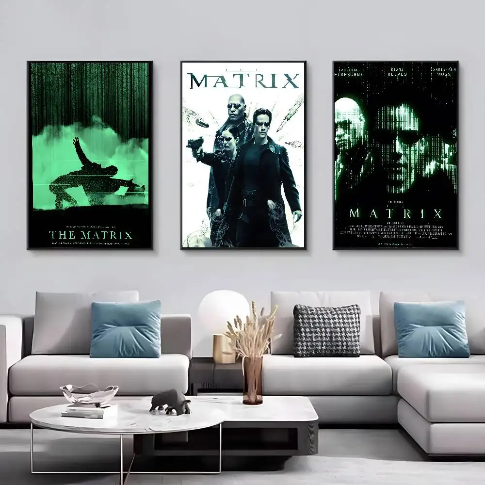 سلسلة أفلام ماتريكس كيانو ريفز ci-Fi مطبوعة قماش HD ورق طباعة جمالي جدار الفن لأزياء شريط غرفة المعيشة