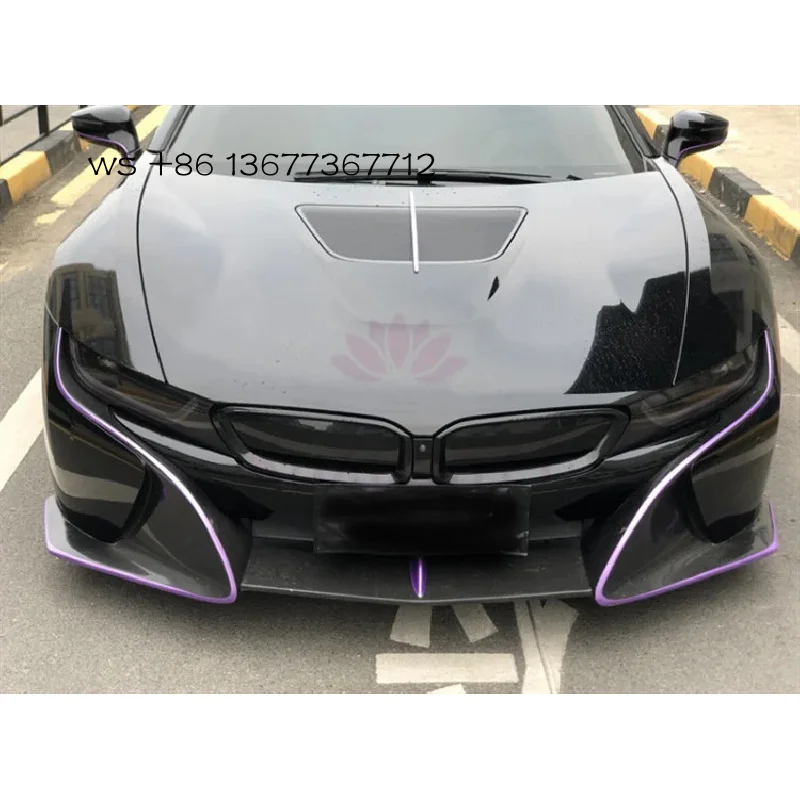 

For 2014-2021 I8 Carbon Fiber TC Style Front Bumper Rim Body Kit Diffuser Side Skirt Rear Spoiler