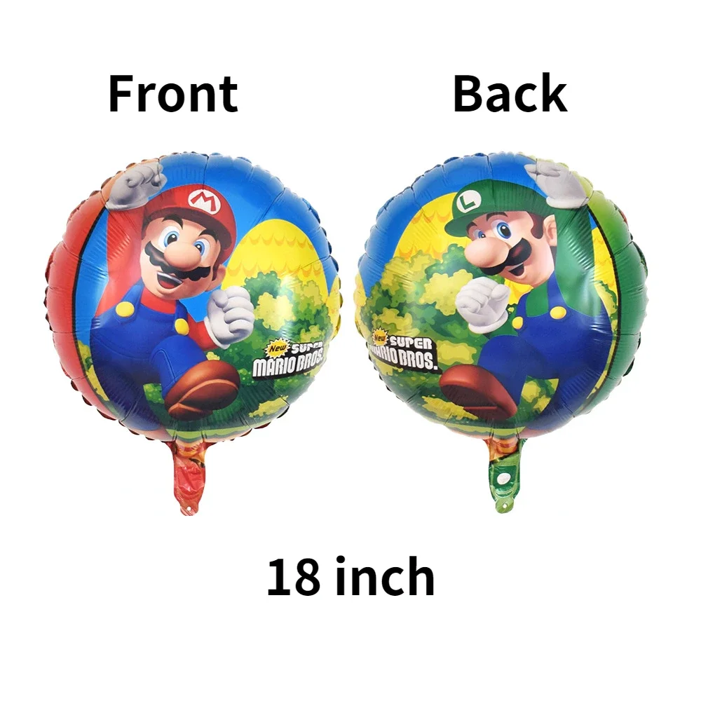 1pcs Sale Super Mario Bros Foil Balloons Anime Figure Mario Luigi Cartoon Kids Boys Birthday Party Halloween Decoration Supplies