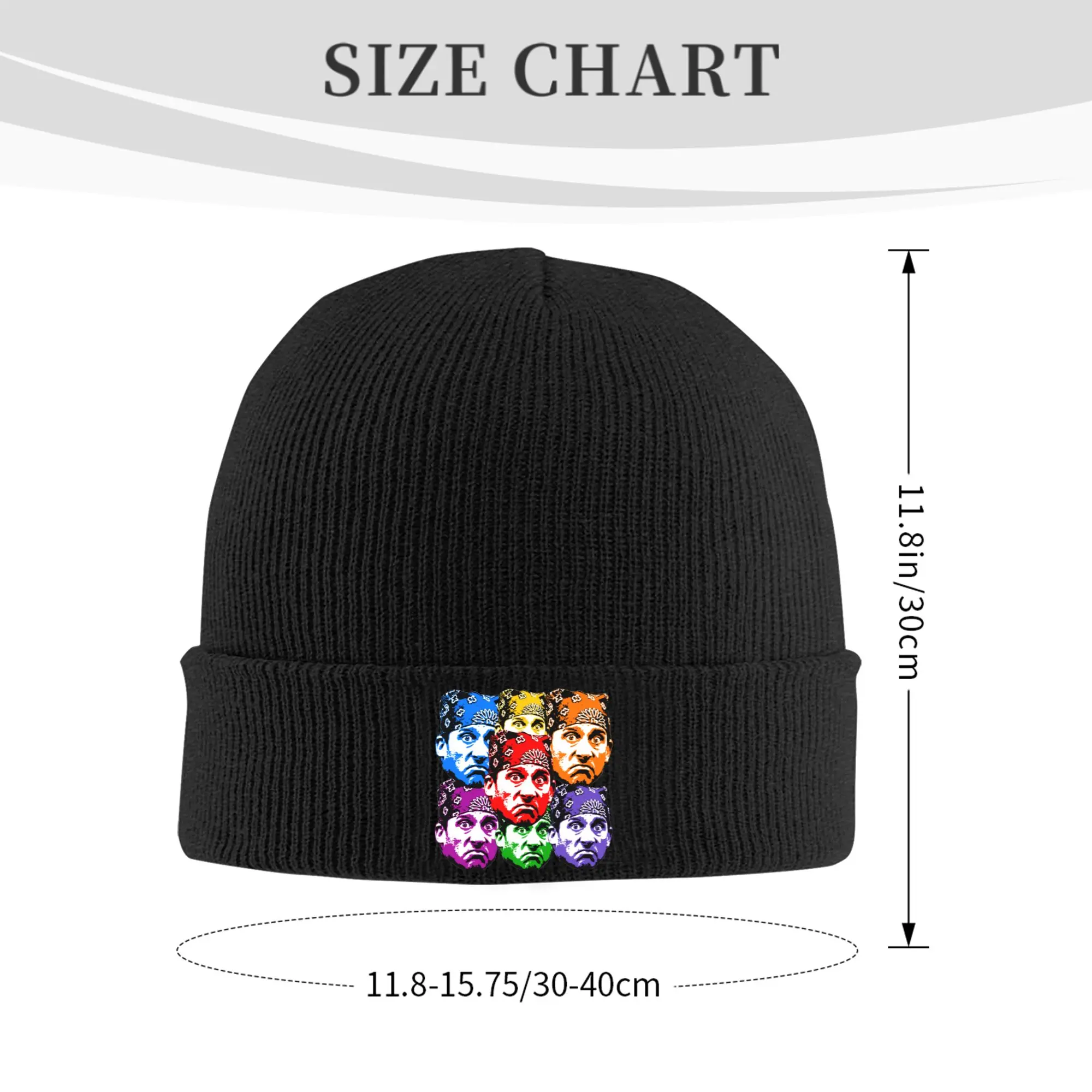 Prison Mike The Office Michael Scott Knit Hat Beanie Autumn Winter Hats Warm Unisex  Casual  Caps for Men Women Gift,