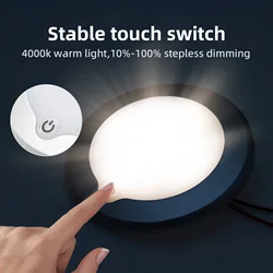 Ceiling Light Indoor Dimmable LED Light Ultra-thin 3W RV Ceiled Dome Lamp Adjustable Brightness Switch Boat Yacht Spotlight 12v
