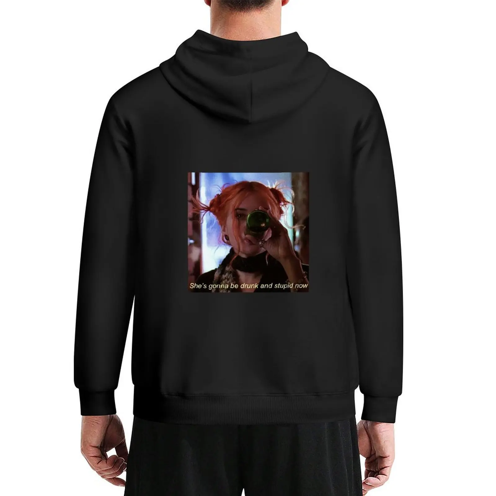 

Eternal Sunshine Of The Spotless Mind She's gonna be drunk and stupid now Quote Hoodie men's clothes anime hoodie