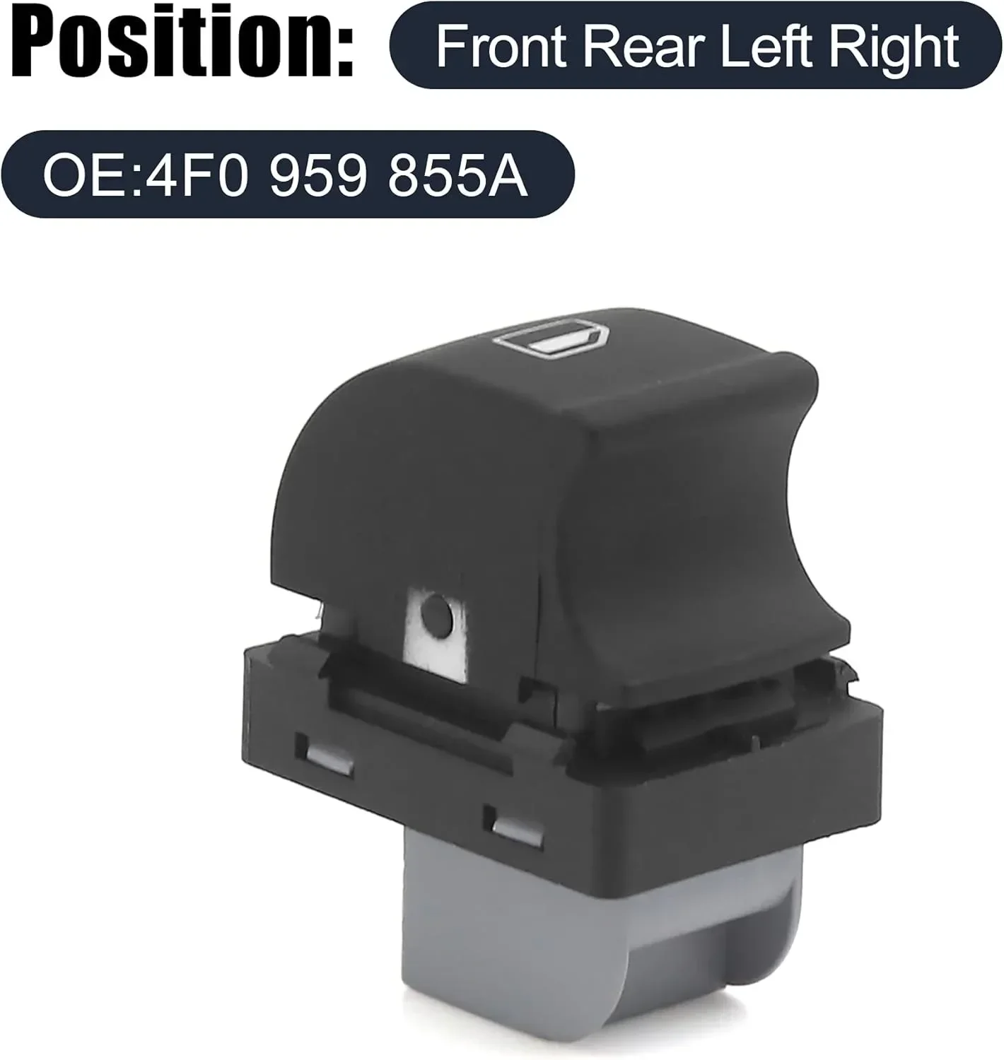 4F0959855A Window Switch Passenger Side Power Window Control for Audi RS6 2008-2011 Replacement for Audi A6 S6 2005-2011 for Aud