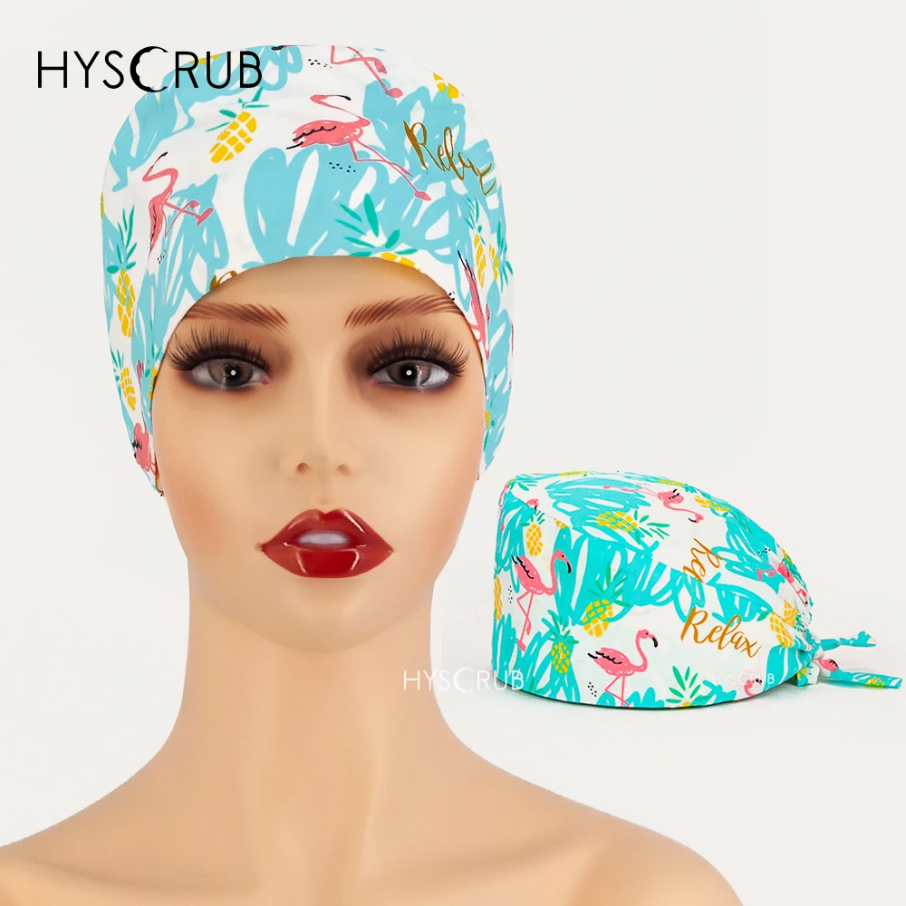 Boné de enfermeira médica médico profissional chapéu dentista cozinha laboratório trabalho boné salão de beleza esfrega boné