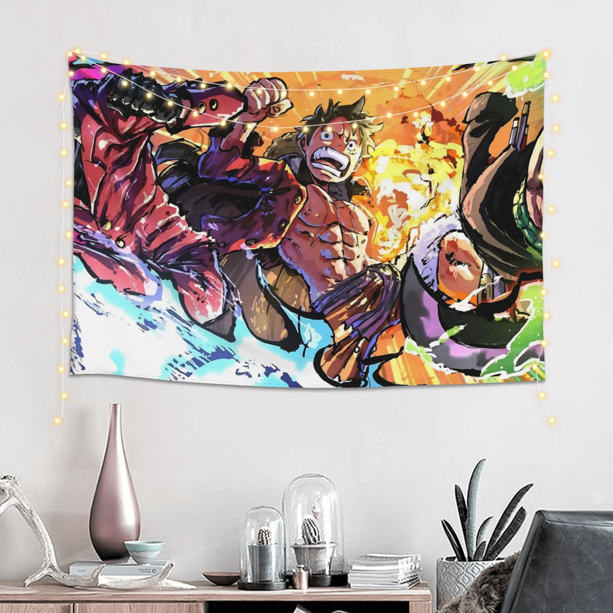 Cutecore Anime One Pieces Tapestry Bedroom Decoration  Wall Hanging Blanket Tapestry Cool Stuff For Room