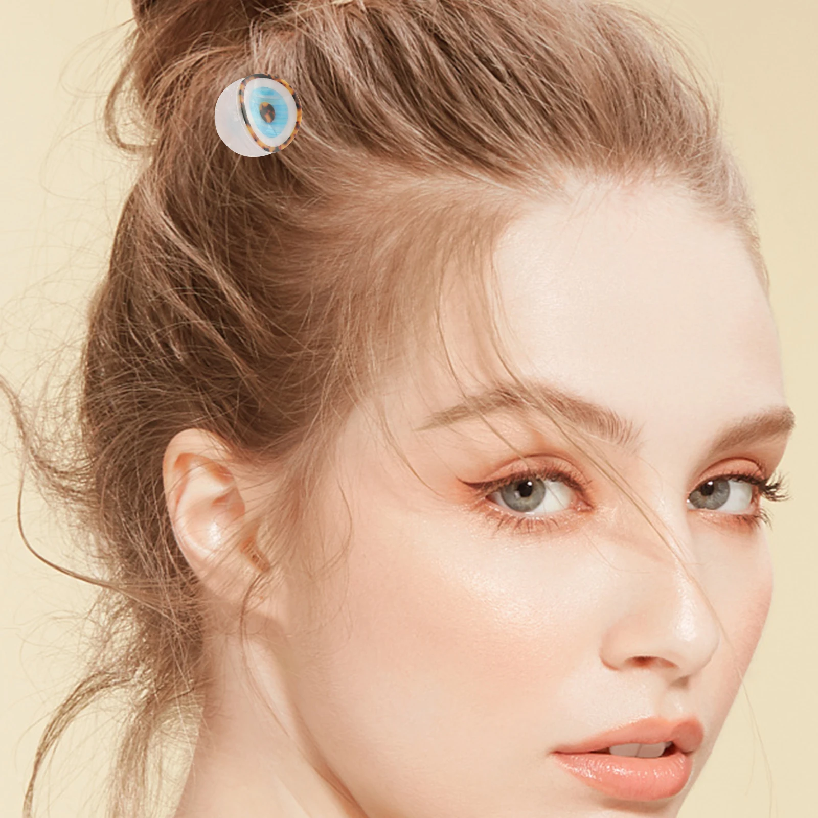 

2 Pcs Claw Clips Blue Evil Eye for Girls Durable Travel School Office Camping Mini Evil Eye Hair Accessories Jaw Hairpins