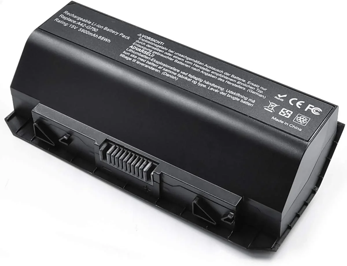 YXKC A42-G750 G750 G750JM 88W Laptop Battery for Asus G750J G750JW G750JX G750JZ G750JH G750JS G750Y47JX-BL 0B110-00200000 0B110