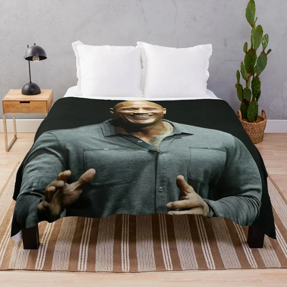 Dwayne Johnson The rock Throw Blanket sofa bed Multi-Purpose Bed Blankets