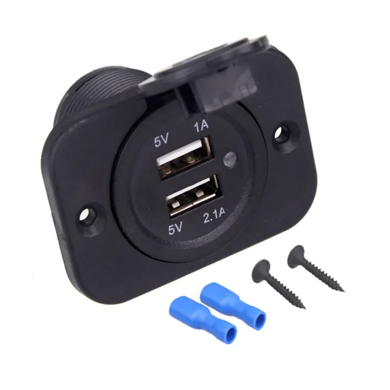 12-24V Usb Lader Voor Motorfiets Auto Truck Atv Boot Led Auto 3.1A Dual Usb Socket Charger Power adapter Outlet Power