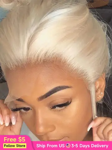 Hd Transparent 613 Blonde 13x4 13x6 360 Lace Front Human Hair Wig Pre Plucked Bone Straight Lace Frontal Wig 200 220 250 Density