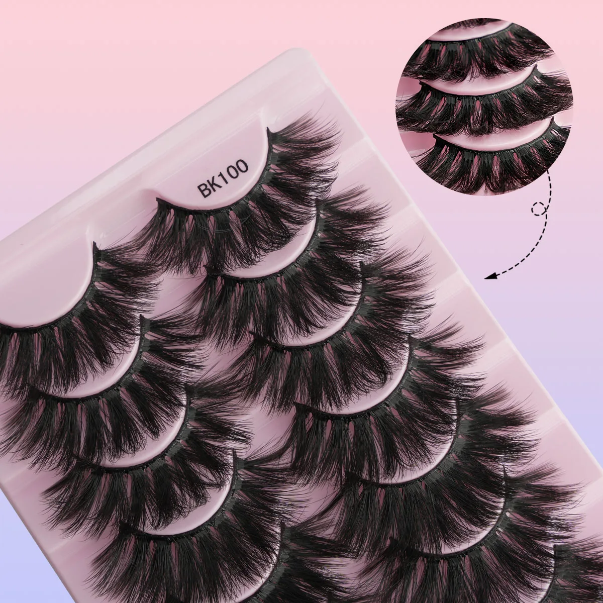 3/10 Pairs Fluffy Thick Fake Eyelashes 3D Mink Eyelash Natural Long Fake Lashes Dramatic Wispy Eye Lashes Extension Makeup Tools