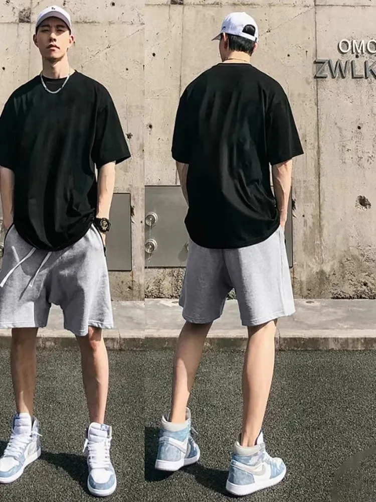 

Extra Large Size 280 Pou Summer Trendy Color Men's Vintage American High Street Loose Casual Five-Quarter Pants